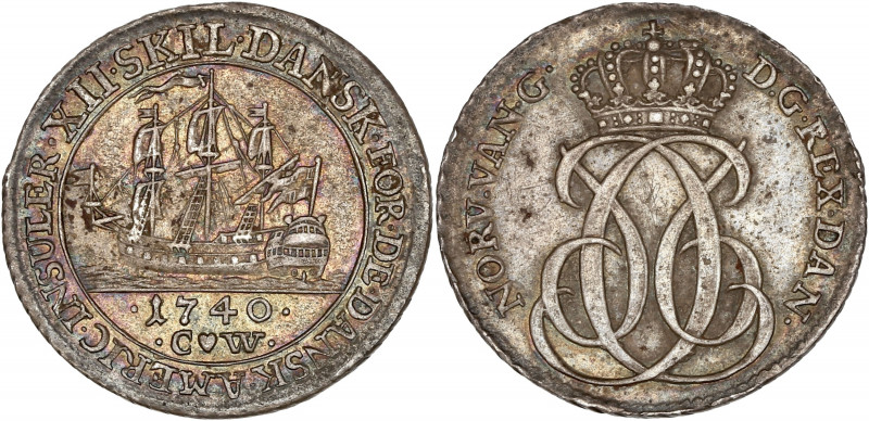 Danemark - Jutland - Christian VI (1730-1746) - Argent - 12 skilling 1740 CW.
A...