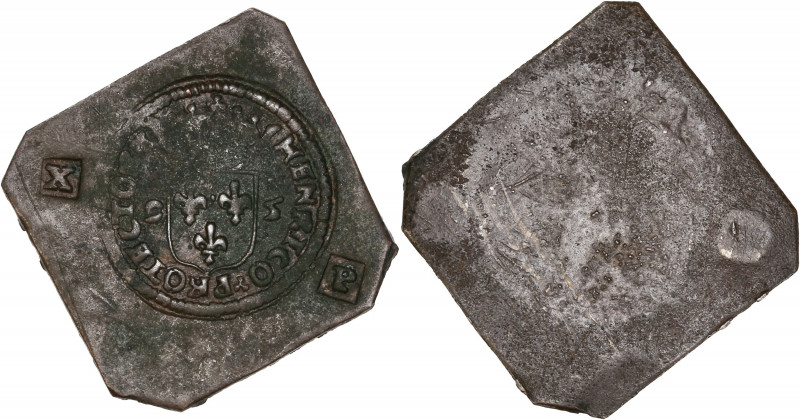 Pays-Bas - Cambrai - Jean de Monlduc (1554-1556) - Cuivre - 10 Patards - Uniface...