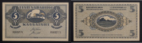 Estonie - 5 Marka - ND (1919).
Épinglage:0
Plis:0
Manque: 0
Autres: 0
SPL