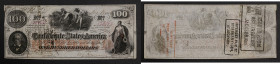 États Confédérés d'Amériques - 100 Dollars - 1862.
Épinglage: 0
Plis: 0
Manque: 0
Autres: coins légèrement cornés 
SUP