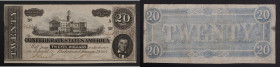 États Confédérés d'Amérique - 20 Dollars - 17 février 1864.
Épinglage:0
Plis: plusieurs
Manque: 0
Autres: 
TTB