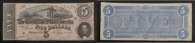 États Confédérés d'Amérique - 5 Dollars - 17 février 1864.
Épinglage: 0
Plis:0
Manque: 0
Autres: une tache
TTB