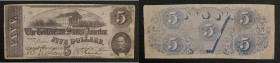 États Confédérés d'Amérique - 5 Dollars - 02 Décembre 1862.
Épinglage: 0
Plis:0
Manque: 0
Autres:traces sur les coins
TTB