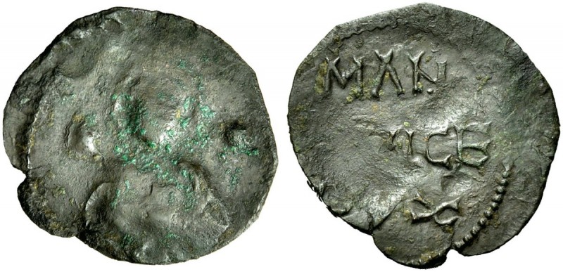Monete di zecche italiane 
 Amalfi 
 Mansone V duca, 1073-1085 
 Follaro, Æ 2...