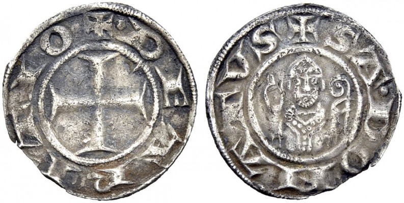 Monete di zecche italiane 
 Arezzo 
 Repubblica, 1230-1250. Grosso da 12 denar...
