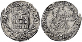 Monete di zecche italiane 
 Camerino 
 Giovanni Maria Varano duca, 1511-1527. Grosso, AR 1,44 g. IO DE VARNV CAMERINI DVX Stemma Varano coronato. Rv...