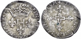 Monete di zecche italiane 
 Desana 
 Delfino Tizzone, 1583-1598. 
 Pignatella, Mist. 2,93 g. · DELFIN TIC COM DEC VIC IMP P Grande H coronata accos...