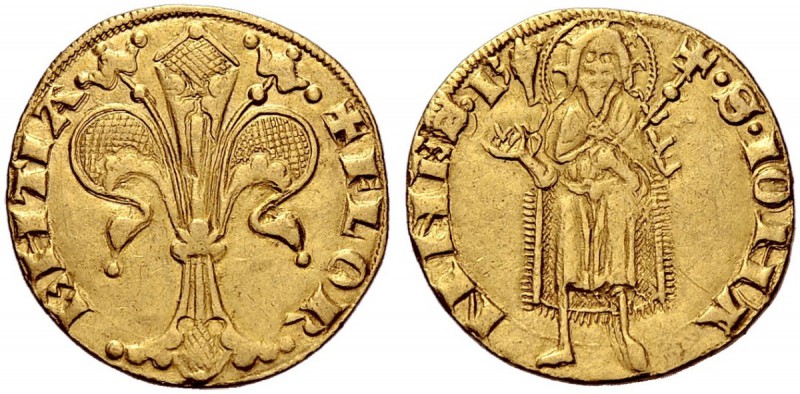 Monete di zecche italiane 
 Firenze 
 Repubblica, 1189-1533. 
 Fiorino strett...