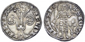 Monete di zecche italiane 
 Firenze 
 Repubblica, 1189-1533. 
 Fiorino grosso da soldi 2 detto popolino 1311 – II semestre, AR 1,81 g. FLOR – ENTIA...