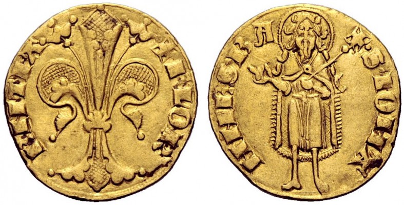 Monete di zecche italiane 
 Firenze 
 Repubblica, 1189-1533. 
 Fiorino strett...