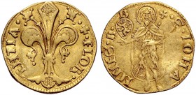 Monete di zecche italiane 
 Firenze 
 Repubblica, 1189-1533. 
 Fiorino largo di I tipo 1464 – II semestre, AV 3,43 g. · FLOR – ENTIA Giglio. Rv. ·S...