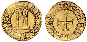 Monete di zecche italiane 
 Genova 
 Raffaele Adorno, 1443-1447. 
 Quartarola, AV 0,86 g. · R A DVX IAN XXIII Castello. Rv. · CONRAD REX RO A Croce...