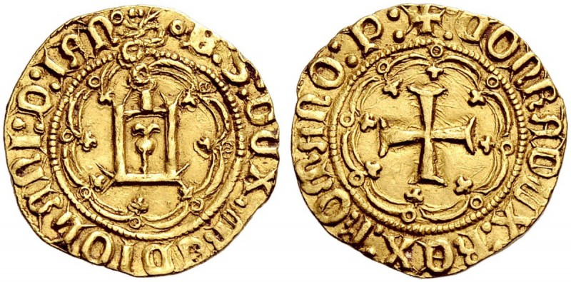 Monete di zecche italiane 
 Genova 
 Francesco I Sforza, 1464-1466. 
 Ducato,...