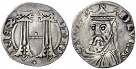 Monete di zecche italiane 
 Lucca 
 Repubblica, sec. XIII. Emissioni a nome di Ottone di Sassonia, 1209-1315. 
 Grosso da 2 soldi 1270-1316, AR 1,9...