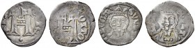 Monete di zecche italiane 
 Lucca 
 Lotto di due monete. 
 Denaro piccolo o albulo sec. XIII, Mist. 0,63 e 0,62 g. CNI 16/19. Bellesia 8.
 MIR 128...