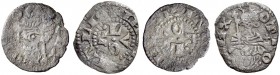 Monete di zecche italiane 
 Lucca 
 Lotto di due monete. Castruccio degli Antelminelli (detto Castracane) signore, 1316-1328. Castruccino, Mist. 0,4...