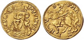 Monete di zecche italiane 
 Lucca 
 Giovanni di Boemia, 1331-1333. 
 Ducato sec XVI, AV 3,50 g. S·VVLTVS – DE LVCA Busto drappeggiato del Volto San...