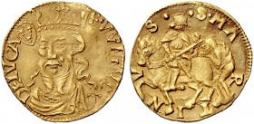 Monete di zecche italiane 
 Lucca 
 Giovanni di Boemia, 1331-1333. 
 Ducato sec XVI, AV 3,43 g. S·VVLTVS – DE LVCA Busto drappeggiato del Volto San...