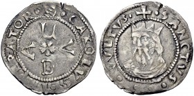 Monete di zecche italiane 
 Lucca 
 Giovanni di Boemia, 1331-1333. 
 Grossone da 6 soldi sec. XVI, AR 3,62 g. CAROLVS IMPERATOR intorno alle letter...