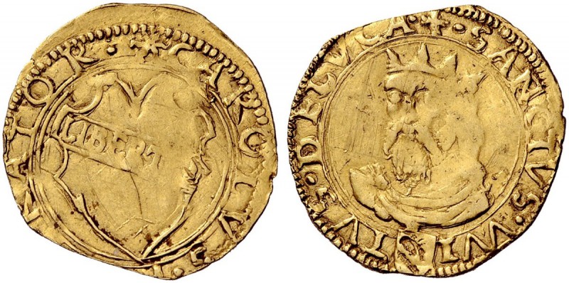 Monete di zecche italiane 
 Lucca 
 Scudo del sole, AV 3,22 g. CAROLVS·IMPERAT...