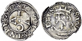 Monete di zecche italiane 
 Lucca 
 Grossetto da 2 bolognini, AR 1,17 g. CAROLVS IMPERATO intorno alle lettere LVCA disposte a croce intorno a globe...