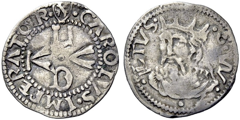 Monete di zecche italiane 
 Lucca 
 Grossetto da 2 bolognini, AR 1,18 g. CAROL...