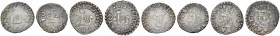 Monete di zecche italiane 
 Lucca 
 Lotto di quattro monete. 
 Quattrino 1549, Cu 0,60 g.; quattrino 1554, Cu 0,62 g.; quattrino 1564, Cu 0,85; qua...