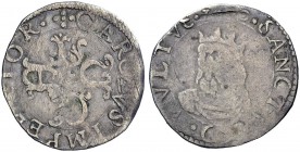 Monete di zecche italiane 
 Lucca 
 Barbone da 6 bolognini 1610, AR 2,68 g. CAROLVS IMPERATOR intorno alle lettere LUCA disposte a croce intorno a f...
