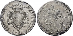 Monete di zecche italiane 
 Lucca 
 Scudo 1751, AR 26,82 g. Stemma coronato. Rv. San Martino, a cavallo verso s., taglia il mantello per il Santo. C...