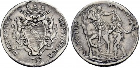 Monete di zecche italiane 
 Lucca 
 Scudo panterino 1753, AR 25,72 g. Stemma coronato sorretto da due pantere; sotto nel giro, 1753. Rv. San Martino...