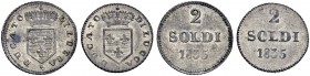 Monete di zecche italiane 
 Lucca 
 Lotto di due monete. 
 Da 2 soldi 1835 (2), Pagani 272. Bellesia 10. MIR 256.
 Buon BB – Spl