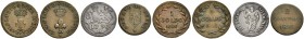 Monete di zecche italiane 
 Lucca 
 Lotto di quattro monete. 
 Soldo 1826, Pagani 273, soldo 1841, Pagani 274; bolognino 1790, Bellesia 93; da due ...