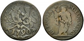Monete di zecche italiane 
 Lucca 
 Bolognino 1790 (1835). Pagani 270. Bellesia 93.
 Molto raro. MB