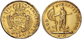 Monete di zecche italiane 
 Malta 
 Emmanuel Pinto, 1741-1773. 
 Da 10 scudi 1756, AV 7,86 g. F EMMANVEL PINTO – M M H S S 1756 Stemma coronato del...
