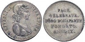 Monete di zecche italiane 
 Milano 
 Repubblica Cisalpina. Secondo periodo: 1800-1802. 
 Da 30 soldi anno IX. Pagani 9.
 q.Spl