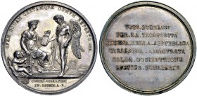 Monete di zecche italiane 
 Milano 
 Repubblica Cisalpina. Secondo periodo: 1800-1802. 
 Medaglia anno X, AR 58,65 g. (Opus: Luigi Manfredini). SPE...