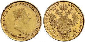 Monete di zecche italiane 
 Milano 
 Francesco I d’Absburgo-Lorena, 1815-1835. 
 Mezzo sovrano 1831. Pagani 111.
 Spl / Migliore di Spl