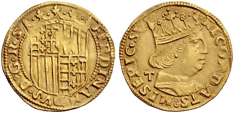 Monete di zecche italiane 
 Napoli 
 Ferdinando I d’Aragona, 1458-1494. 
 Duc...
