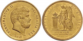 Monete di zecche italiane 
 Napoli 
 Ferdinando II di Borbone, 1830-1859. 
 Da 30 ducati 1852. Pagani 143a. Pannuti-Riccio 13. MIR 487/2. Friedberg...