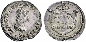Monete di zecche italiane 
 Parma 
 Carlo di Borbone duca di Parma e Piacenza, 1731-1737. 
 Carlino 1731, AR 2,21 g. CAROLVS I BORBON PARM PLAC DVX...