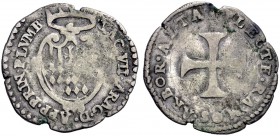 Monete di zecche italiane 
 Piombino 
 Giacomo VII Appiani, 1594-1603. 
 Grosso, AR 2,67, IAC VII ARAG D APP PRIN PLVMB Stemma coronato, bipartito ...