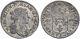Monete di zecche italiane 
 Ponzanello 
 Maria Maddalena Centurioni Malaspina, 1667-1669. Luigino 1669, AR 2,27 g. MARCHION PONSAN ET MARC Busto mul...