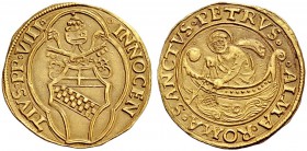Monete di zecche italiane 
 Roma 
 Innocenzo VIII (Giovanni Battista Cybo), 1484-1492. 
 Fiorino di camera, AV 3,37 g. INNOCENTIVS PP VIII Stemma s...