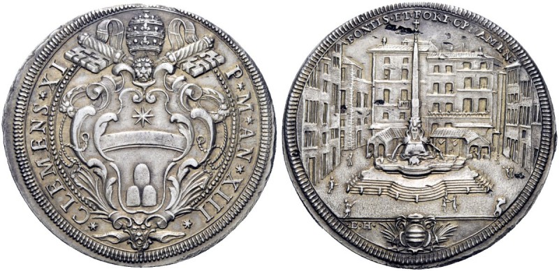 Monete di zecche italiane 
 Roma 
 Clemente XI (Gianfrancesco Albani), 1700-17...