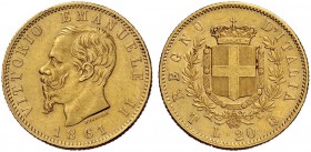Monete di zecche italiane 
 Savoia 
 Regno d’Italia. Vittorio Emanuele II, 1861-1878. 
 Da 20 lire 1861. Torino. Pagani 455. MIR 1078a.
 Raro. q.S...