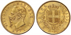 Monete di zecche italiane 
 Savoia 
 Regno d’Italia. Vittorio Emanuele II, 1861-1878. 
 Da 20 lire 1871. Roma. Pagani 466. MIR 1078m.
 Molto raro....