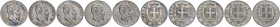 Monete di zecche italiane 
 Savoia 
 Lotto di cinque monete 
 Da 5 lire 1872/Mi. Pagani 494. Da 5 lire 1873/Mi. Pagani 496. Da 5 lire 1874/Mi. Paga...