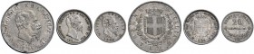 Monete di zecche italiane 
 Savoia 
 Lotto di tre monete. 
 Da 50 cent. 1860/Mi (Savoia). Pagani 427. Da 2 lire 1863/To. Pagani 507. Da 20 cent. 18...