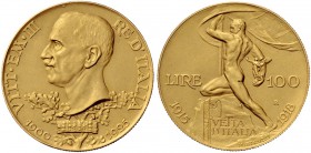 Monete di zecche italiane 
 Savoia 
 Vittorio Emanuele III, 1900-1946. 
 Da 100 lire 1925. Pagani 645. MIR 1117a.
 Minimo segnetto sul collo, altr...