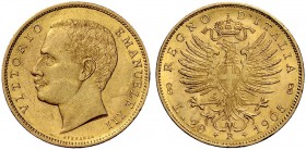 Monete di zecche italiane 
 Savoia 
 Vittorio Emanuele III, 1900-1946. 
 Da 20 lire 1905. Pagani 664. 1125d.
 q.Fdc
